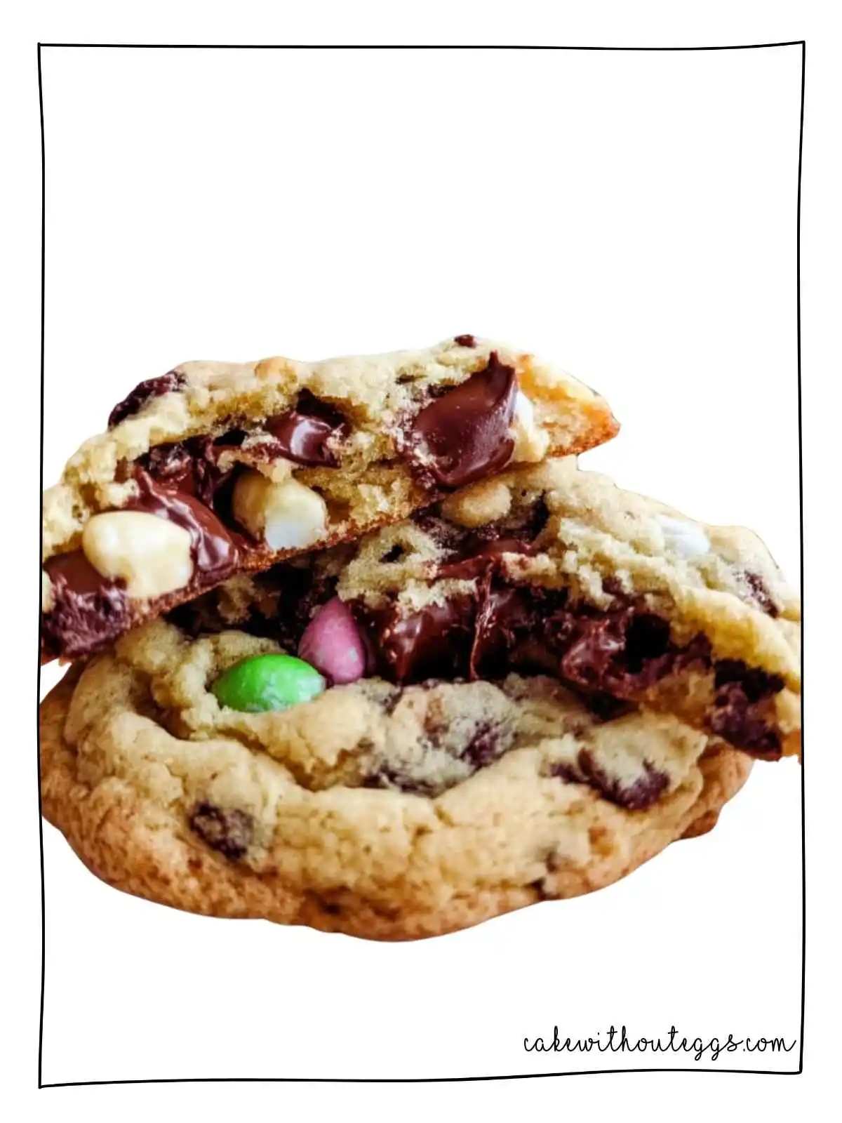 Gooey Eggless Cadbury Mini Egg Cookies